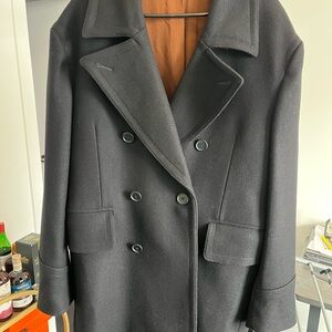 Men's Banana Republic Black Double-Breasted Coat